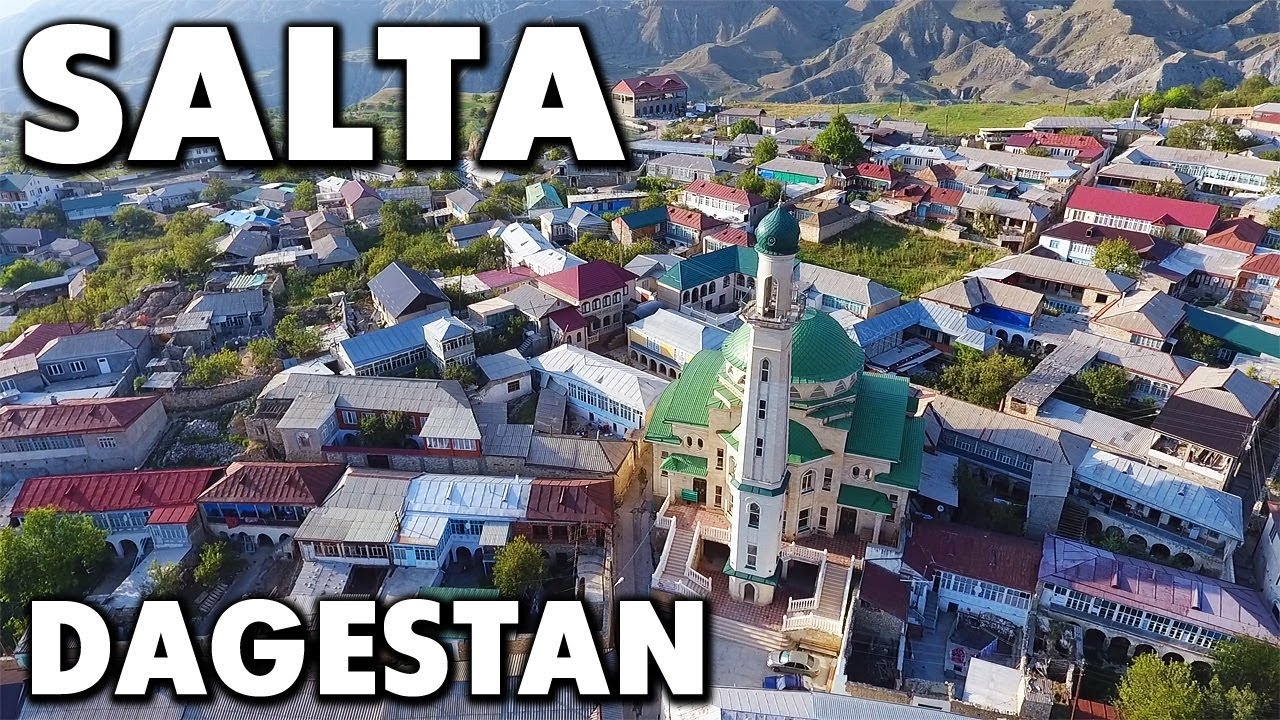 Село Салта ~ Дагестан ~ обзор виды сверху с высоты птичьего полета смотреть онлайн