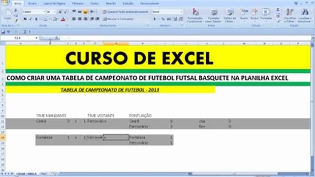 Tabela campeonato futebol classificação automática pontuação futsal basquete Como criar no Excel смотреть онлайн