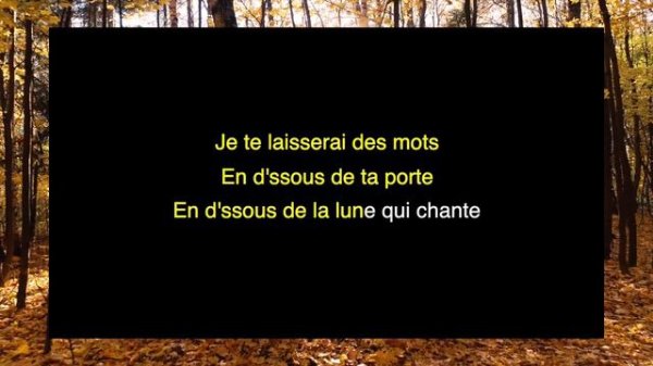 Patrick Watson - Je te laisserai des mots | Karaoke