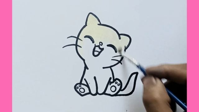 How To Draw So Cute Cat | So Cute Easy Drawing смотреть онлайн