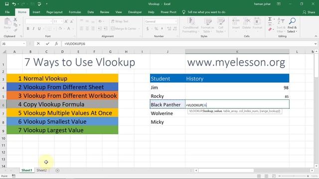 Vlookup in Excel 2019 смотреть онлайн