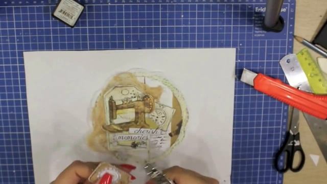 МК круглая открытка