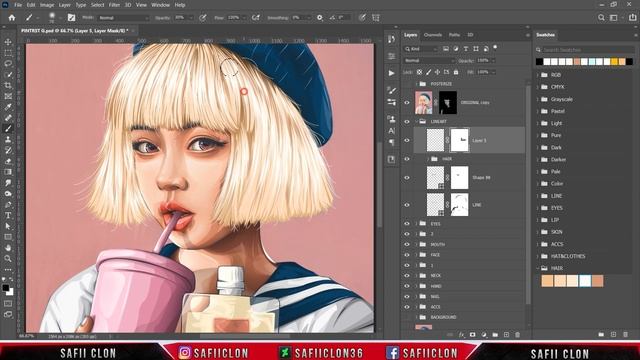 [ Photoshop Tutorial ] SHORT HAIR GIRL VEXELART - PART 8 FINISHING смотреть онлайн