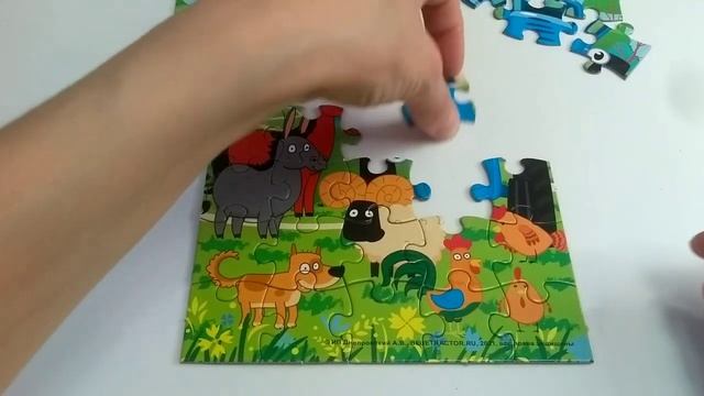 Синий Трактор. Собираем пазл для детей. смотреть онлайн