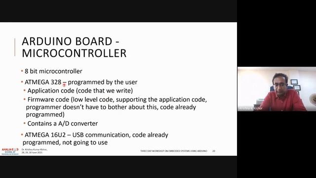 3 DAYS ONLINE WORKSHOP: EMBEDDED SYSTEMS USING ARDUNIO | SESSION 2| Dr. KRISHNA KUMAR KISHOR | ASE смотреть онлайн