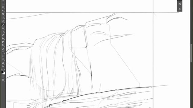 Dynamic Sketching :drawing waterfall смотреть онлайн