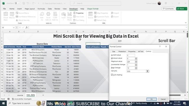 Make Data Scrollable Mini Table in Excel смотреть онлайн