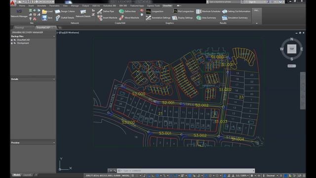 Drainage Design in AutoCAD® using MicroDrainage DrawNet(CAD) смотреть онлайн