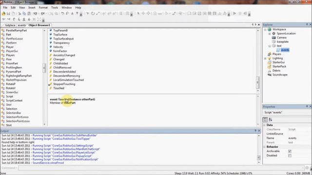 Roblox Lua Tutorials - 13: Event Arguments смотреть онлайн