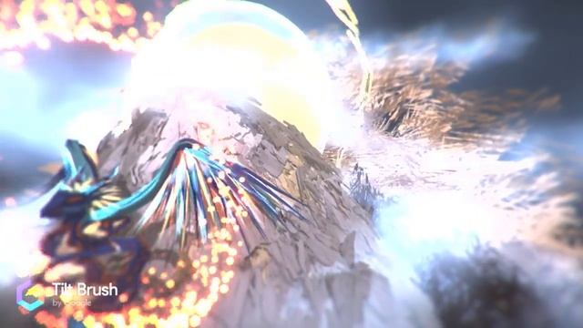 Tilt Brush виртуальная реальность – Дракон - Dragon VR painting - virtual mixed reality art смотреть онлайн
