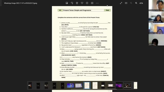 present tense simple progressive смотреть онлайн