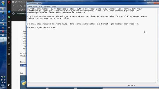 Python Uygulamalarımızı .exe Haline getirmek смотреть онлайн