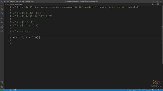 Lodash Ejercicio: 13 Usar Criterio para Encontrar Diferencia entre Dos Arreglos con differenceBy() смотреть онлайн