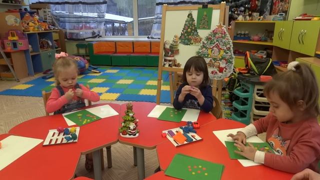 Лепка "Украсим ёлочку" смотреть онлайн