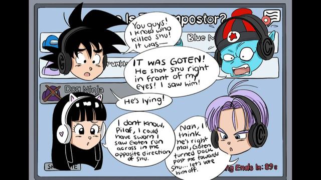 Goten Plays Among Us, Instantly regrets it (DBZ Comic Dub) смотреть онлайн