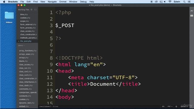 3 Using the Post Super Global - PHP & THE WEB - PHP COURSE CMS PROJECT смотреть онлайн