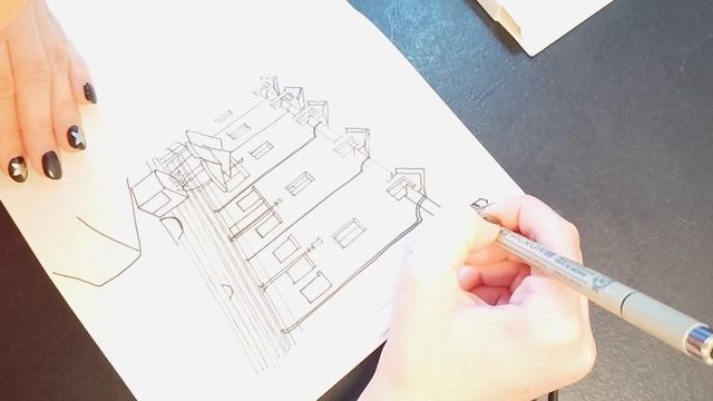 Sketching practice with buildings смотреть онлайн