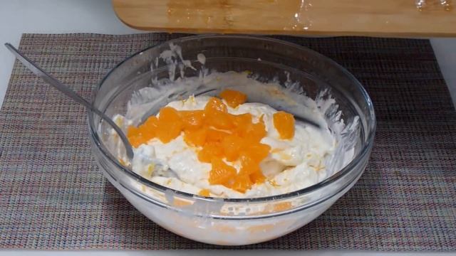 Чизкейк без выпечки с мандаринами. Мандариновый чизкейк. смотреть онлайн
