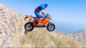 Гонки на мотоциклах Прыжки на мото через большие рампы   Проходим карту на бай