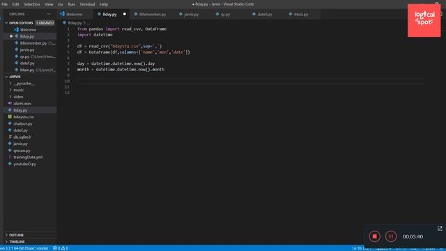 Birthday Reminder in Python | Python Project for Jarvis | Mini Python Project | Cool Projects In Hi смотреть онлайн