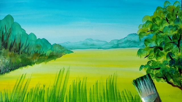 ? Рисуем летний пейзаж поэтапно смотреть онлайн