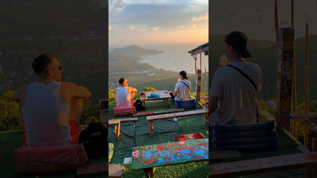 Закат на секретной смотровой площадке острова Ко Тао. #остров #смотроваяплощадка смотреть онлайн