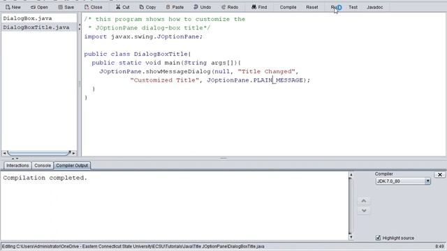 Java Dialog Box JOptionPane Title Change/Edit/Customize смотреть онлайн