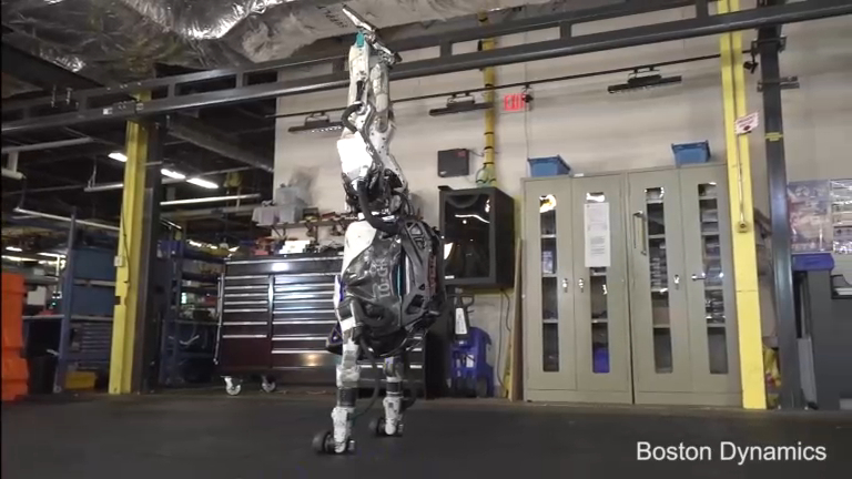 Робот Atlas научился кувыркаться и вставать на руки смотреть онлайн