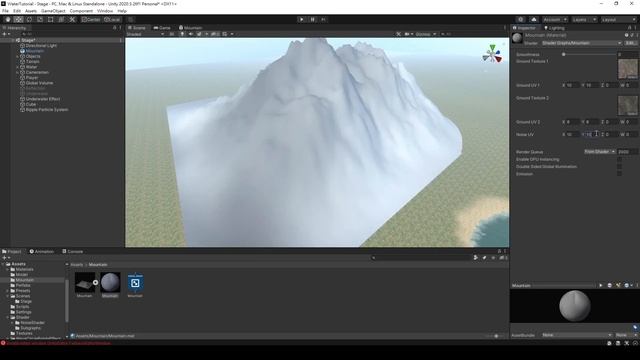 Unity Shader Graph Tutorial - Snowy Mountain Shader смотреть онлайн