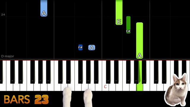 First of May - Bee Gees - Piano Tutorial EASY SLOW + Free Sheet Music PDF смотреть онлайн