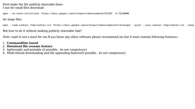 How to use wget to download a file stored in Google Drive without making publicly shareable link... смотреть онлайн