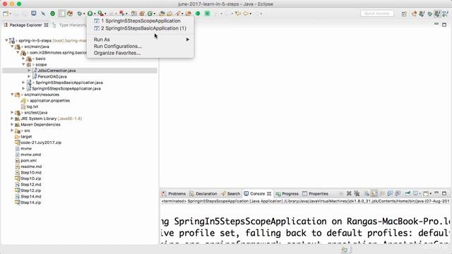 Spring framework Tutorial (037 Step 15B Difference Between Spring Singleton and GOF Singleton) смотреть онлайн