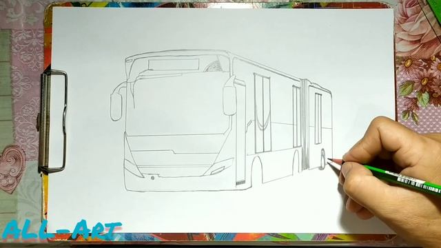 Cara Mudah Menggambar Bus Transjakarta