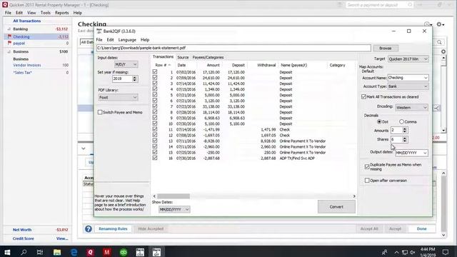 Bank2QIF (Win): Convert CSV/Excel/PDF/QFX/QIF/OFX/QBO/MT940/STA to QIF смотреть онлайн
