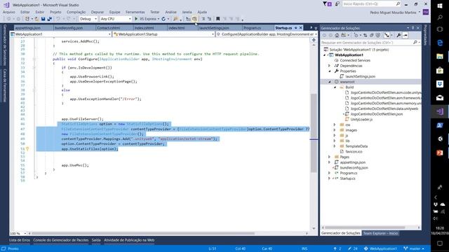 Getting Started ASP.NET Core AND Unity 2D Game Ellen