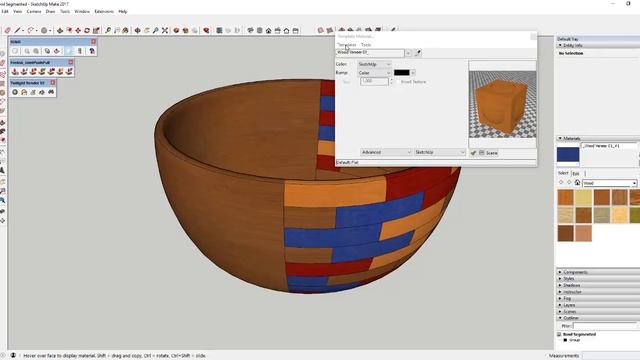 Modeling a Segmented Bowl in SketchUp Part 2 - Extrude, Soften and Render Your Bowl смотреть онлайн