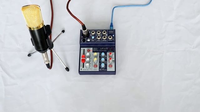 Fifine 4-Input build in sound card Compact Stereo Mixer with Effects смотреть онлайн