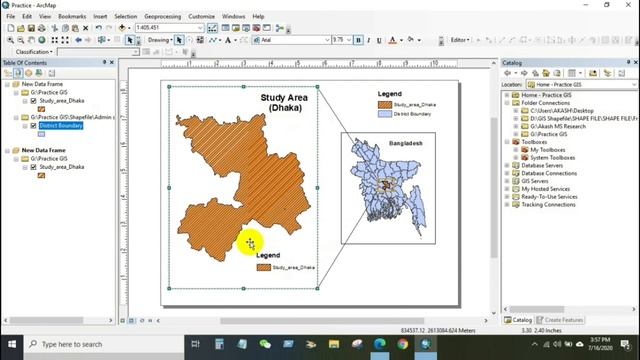 Study Area Mapping | Create Map Layout in ArcGIS смотреть онлайн