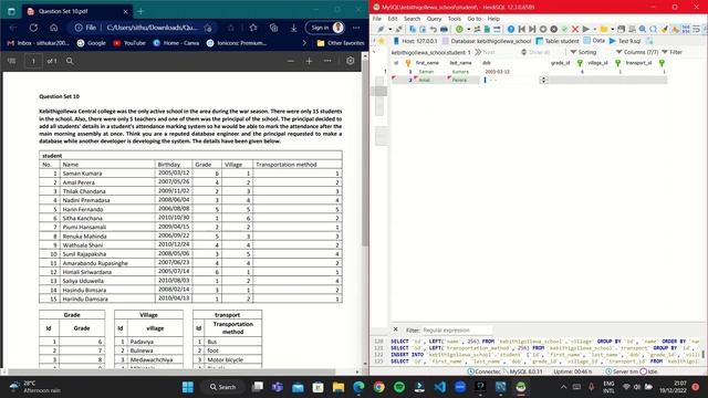 Database Task 10 | Write a Join Query Statement | 1st Year | Java Institute | Sithuka Rumeth. смотреть онлайн