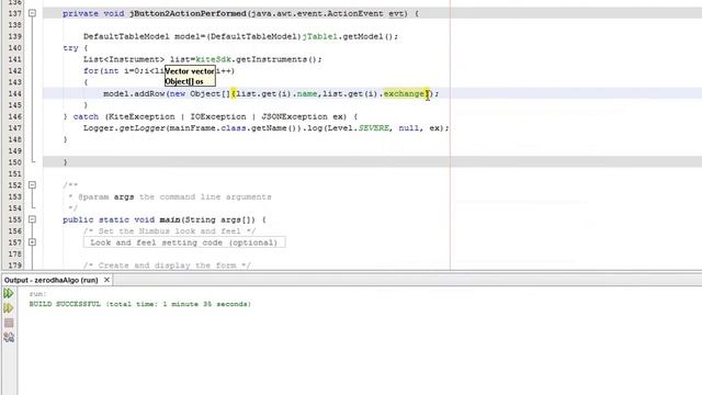 Import Stocks Into Java Table. Zerodha Kite API. смотреть онлайн