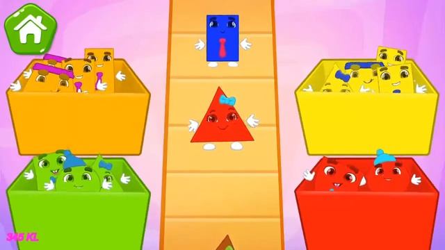 Learning shapes and colors for toddlers: kids game # 3 - 345 kids learning смотреть онлайн