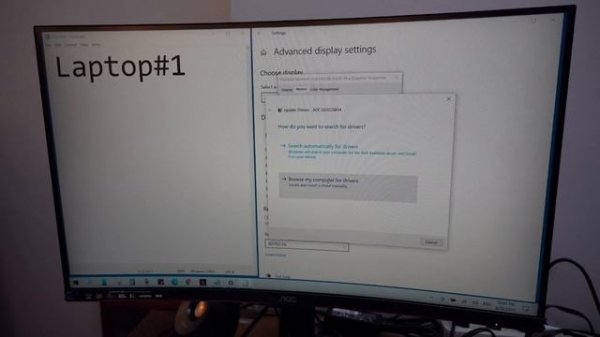 AOC monitor input sources selection G menu driver i Menu display