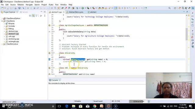 Lecture 6-3, Abstraction from Abstract Factory, An Implementation using C++, Java and Python Progra смотреть онлайн