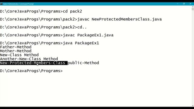 109. Protected-Members in a Java-Package class || Packages in Java Program смотреть онлайн