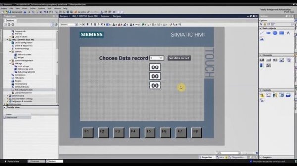 Siemens TIA Portal HMI/PLC tutorial - Recipes (Basic Example 1/2)