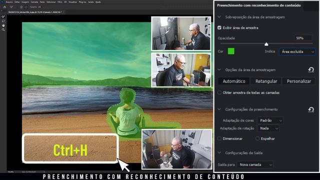 COMO FAZER Preenchimento com reconhecimento de conteudo no PHOTOSHOP | Como utilizar | As opções смотреть онлайн