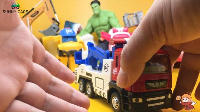 fire truck, monster truck, tow truck, ford ranger Sunny Cars #855 смотреть онлайн