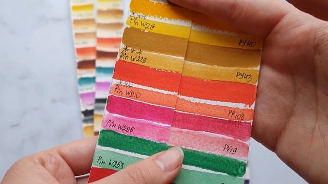 СВЕТОСТОЙКОСТЬ акварели за полгода: Белые ночи, Pinax, Daniel Smith, Shinhan, Rembrandt, Handy