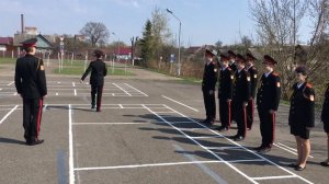 Строевая на плацу.