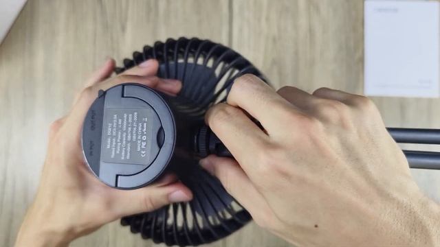 Unboxing Camping Portable Rechargeable 10000 MAh Tripod Fan With Light DQ212